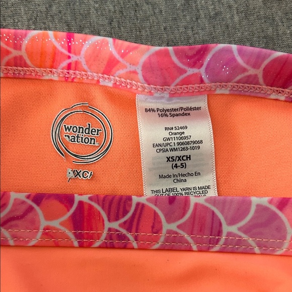 Wonder Nation Pink and Orange Kids Bikini - Picture 2 of 3